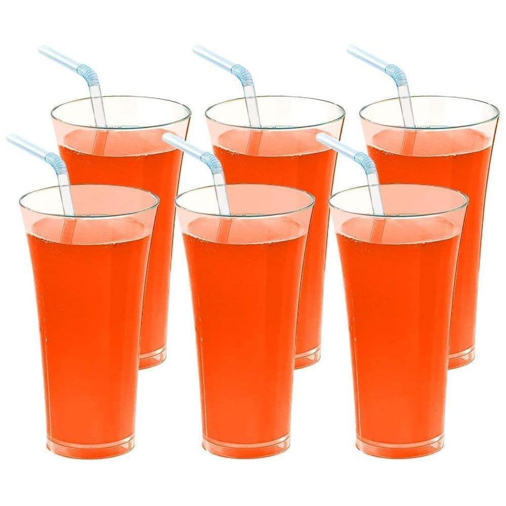 0630 Stylish look Plastic Juicy Glass, Transparent Glasses Set 300ml (6pcs) - SkyShopy 0630 Stylish look Plastic Juicy Glass, Transparent Glasses Set 300ml (6pcs) - SkyShopy
